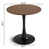 Grungis Round Dining Table for 2-4 People,Modern Kitchen Table with Black Wood Legs for Kitchen,Living Room - 3 of 4