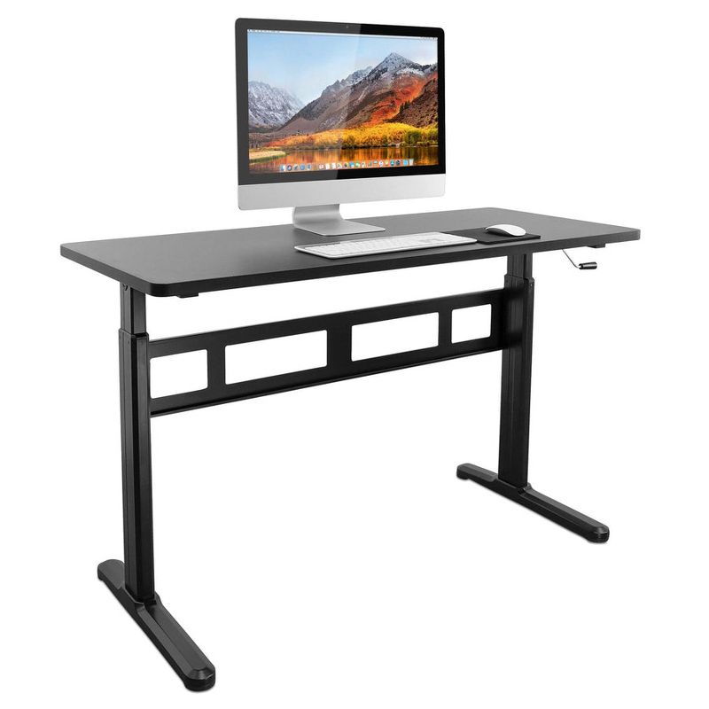 Mount-It! Hand Crank Sit-Stand Desk (Frame and Tabletop Included) - Black, 3 of 11
