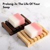 Aoibox Natural Wooden Soap Dish Soap Saver Holder for Bathroom, Biodegradable, Zero Waste, Plastic Free, Charcoal Color - 4 of 4