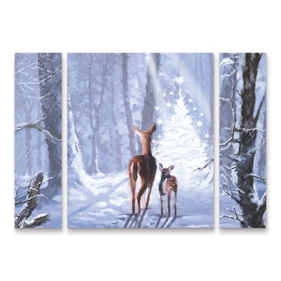 Trademark Fine Art-The Macneil Studio 'Christmas Magic' Multi Panel Art Set Large 3 Piece