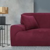 PiccoCasa Velvet Plush Stretch Sofa Slipcovers with Cushion Cover 2 Pcs - 3 of 4