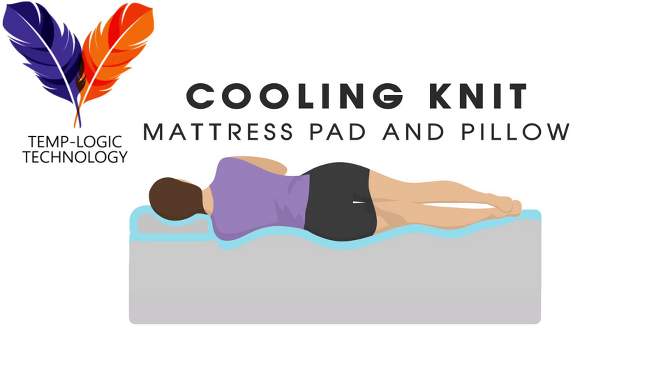 King Cool Knit Mattress Pad White - St. James Home, 2 of 5, play video