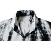 LA LEELA Men's Hawaiian Shirt Fashion Button Down Short Sleeves Holidays Aloha Party Casual Tops Beaches Shirts for Mens XS Smoke, Stripped Tie Dye - 2 of 4