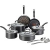 T-fal Expert Forged Nonstick Cookware, 12pc Set, Black - image 2 of 4