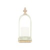 Cheung's Thistledale White Metal Lanter with Wood & Rope Accents - 3 of 4