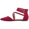 Journee Collection Womens Marlee Back Heel Zip Pointed Toe Cage Flats - 2 of 4