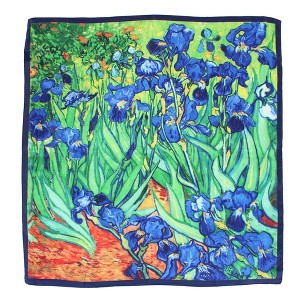 The Magic Scarf Company Women's Van Gogh Irises Print Silky Square