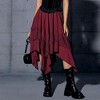 Women's Gothic Punk Mini Skirt with Lace Trim Asymmetrical Hem Midi Skirt for Daily Wear Costume Party - 2 of 4