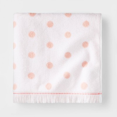 Dot Bath Towel Pink with SILVADUR™ Antimicrobial Technology - Pillowfort™