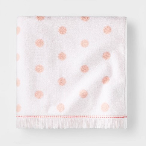 Dot Kids' Bath Towel Pink With Silvadur™ Antimicrobial Technology
