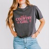 Just A Country Girl Stars Glitter/Puff Print - Womens Boxy Crop Top Graphic T-Shirt - 3 of 4