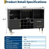 47 Inch Bar Cabinet, Modern Sideboard Buffet Cabinet with Storage Drawers, Wine Rack & Doors, Coffee Bar Table for Living Room, Dining Room - 2 of 4
