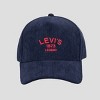 Men's Levi's Corduroy Baseball Hat - Navy Blue - 4 of 4