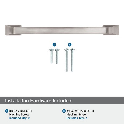 Satin Nickel Modern Industrial Cabinet Drawer Pull