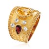 Ross-Simons 1.40 Carat Citrine and .80 ct. t.w. Rhodolite Garnet Ring With .60 ct. t.w. White Topaz in 18kt Gold Over Sterling - 3 of 4