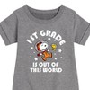 - Peanuts - 1st Grade Is Out Of This World Graphic Short Sleeve Fleece Dress - 2 of 4