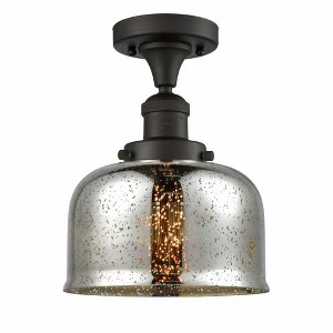 Bell Cage - 1 Light Semi-Flush Mount In Industrial Style-11.5 Inches Tall and 8 Inches Wide - 1 of 1