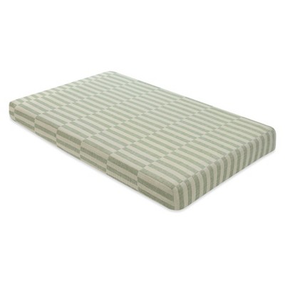 Organic Cotton Moss Stripe Mini Crib Sheet