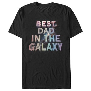 Men's Lost Gods Father's Day Best Dad in Galaxy T-Shirt - 1 of 4