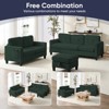 Mjkone 76" Comfort L-Shaped Sectional Sofa Set,Corduroy 3-Seater with Moveable Storage Ottoman/Loveseat/Single Sofa Couch - 2 of 4