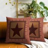 Western Pillow Covers 18x18 Inch Set of 2 Texas Star Throw Pillow Covers Red Check Star - 4 of 4