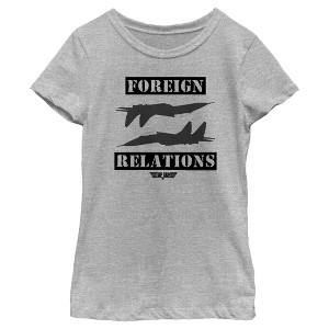 Girl's Top Gun Keeping up Foreign Relations T-Shirt - 1 of 4