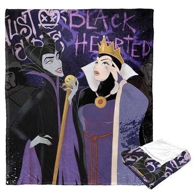 Disney Villains Just Blackhearted Silk Touch Throw Blanket 50x60 Inches