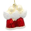 Kurt Adler Noble Gems Glass Ornament for Christmas Tree, Angels with Bag of Gifts, 4" - 3 of 4