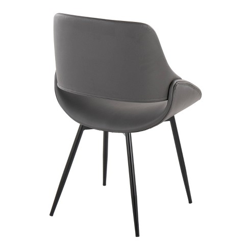 Set Of 2 Fabrico Dining Chairs Black/gray - Lumisource : Target