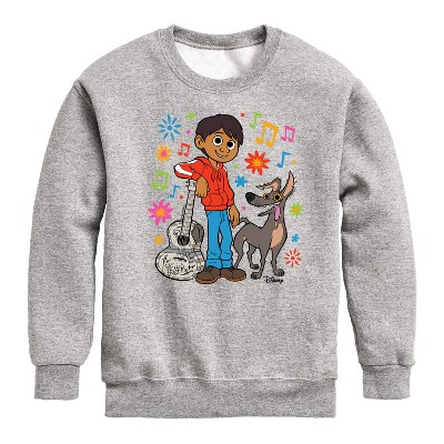 Boys' - Coco - Miguel Y Dante Graphic Long Sleeve Fleece Sweatshirt