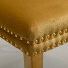 Kumasinova Set of 2 Tufted Solid Wood Dining Chair, Velvet Upholstered Kitchen Chair with Chrome Stainless Steel Plating Legs & Nailhead Trim - 4 of 4