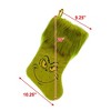 WondaPop How the Grinch Stole Christmas Grinch Furry Face 20" Applique Christmas Stocking - 3 of 4