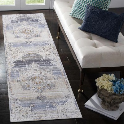 Kumasinova Trendy Stain-Resistant Area Rug – Non-Shedding Living Room Rug, Medallion Rugs for Living Room, Kid & Pet-Friendly, Boho Washable Rugs