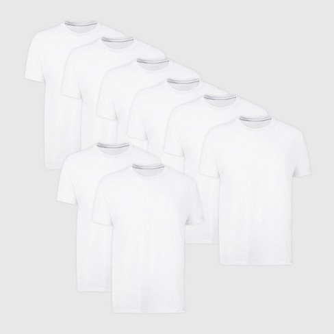 Hanes Men S 6pk 2 Crew Neck T Shirt White Target