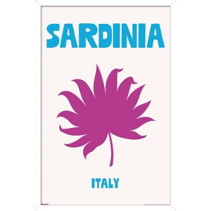 Trends International Reinders: Destinations - Destination Sardinia Framed Wall Poster Prints White Framed Version 22.375" x 34" - 1 of 4