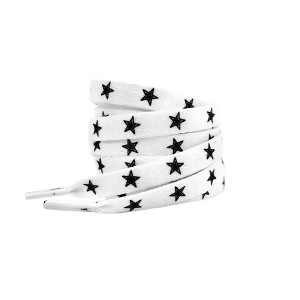 INSPIRE CHIC Flat Colored Star Patterned Printed Shoe Laces for Sneakers Boots Sport Shoes 1 Pair - 1 of 4