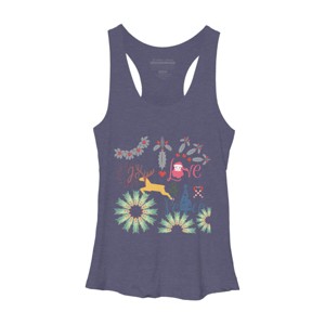 Women's Design By Humans Colorful Christmas Collage  By famenxt Racerback Tank Top - 1 of 3
