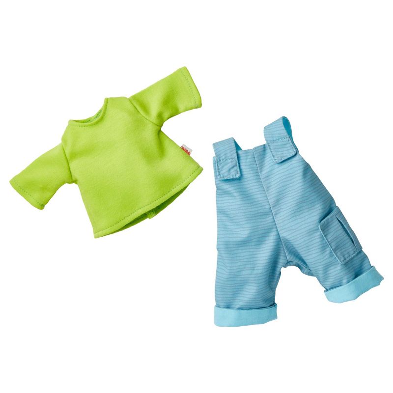 HABA Play Time Outfit for 12" HABA Soft Dolls - Gender Neutral Shirt & Overalls, 2 of 4