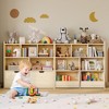 Versatile Kids Toy Storage Organizer w/ Movable Drawers - Playroom, Nursery & Kindergarten Bookcase Cabinet - 2 of 4
