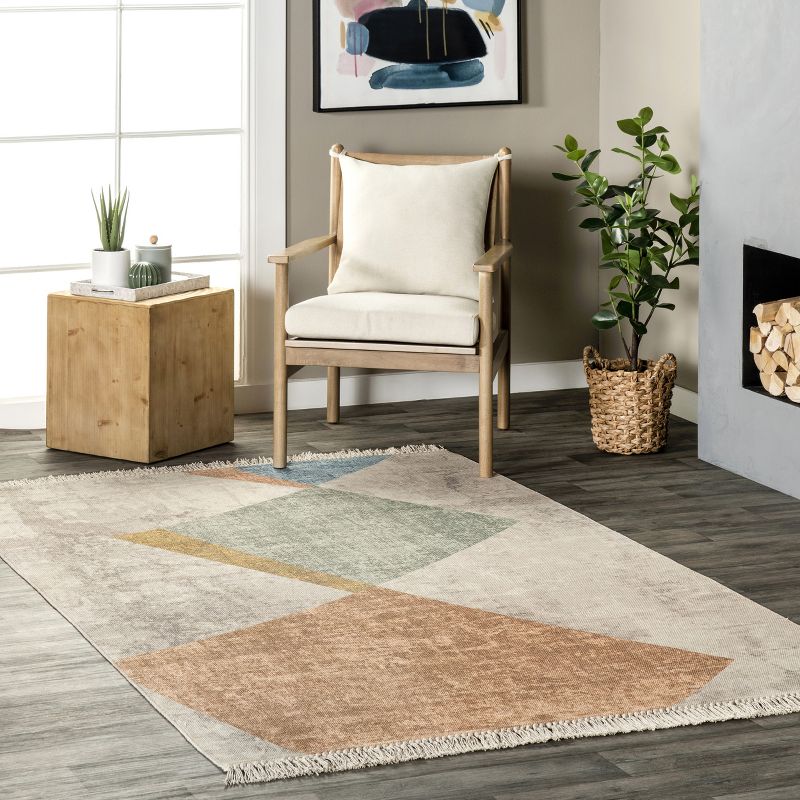 nuLOOM Sunny Abstract  Fringe Area Rug, 3 of 11