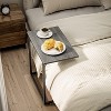 Pipishell C-Shaped End Table, 27 inches High, Sofa Side Table for Living Room, Slides Under Couch for Easy Access - 2 of 4