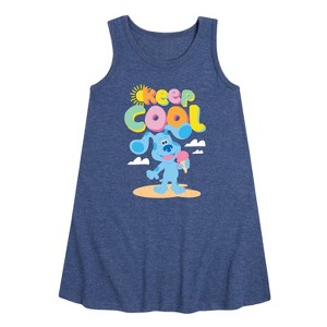 Girls' - Blue's Clues & You! - Keep Cool Graphic Sleeveless Aline Dress - 1 of 3