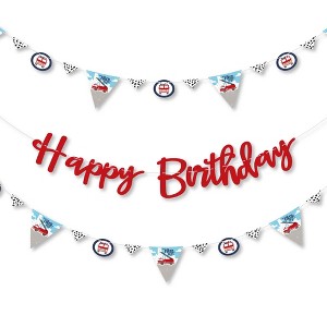 Big Dot of Happiness Fired Up Fire Truck - Firefighter Firetruck Birthday Party Letter Banner Decor -36 Banner Cutouts & Happy Birthday Banner Letters - 1 of 4