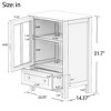 NicBex Buffet Cabinet with Storage Kitchen Cabinet with Double Glass Doors and Unique Bell Handle Sideboard Cabinet with Shelf and Drawer - 2 of 4