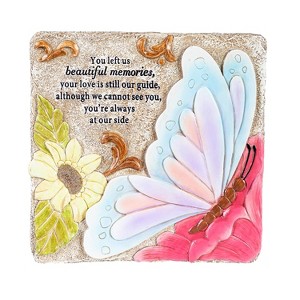 Evergreen 10" x 10" Beautiful Memories Memorial Stepping Stone, Indoor and Outdoor Decor for Home, Lawn and Garden - 1 of 4