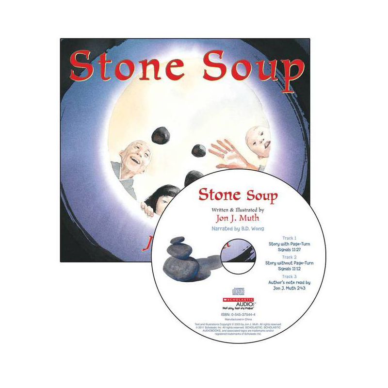 Stone Soup - (Read Along Book & CD) by  Jon J Muth (Mixed Media Product), 1 of 2