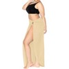 LA LEELA Women's Beachwear Swimsuit Summer Vacation Holiday Bikini Cover Up Spaghetti Strap Backless Swimwear - 4 of 4
