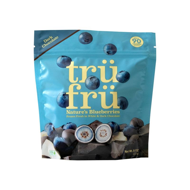 Tru Fru Frozen Whole Blueberries Immersed White &#38; Dark Chocolate - 8oz, 1 of 10