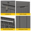 East Oak 60 gal Waterproof Resin Deck Box Gray: Easy-Move Handles, Secure Lock, Bench Seating - 2 of 4