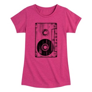 Girls' - Instant Message - Big Cassette Tape Fitted Short Sleeve Graphic T-Shirt - 1 of 4